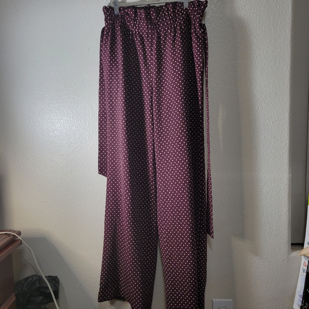 7th Avenue Dress Pants  Polka Dot Paper Bag Waist